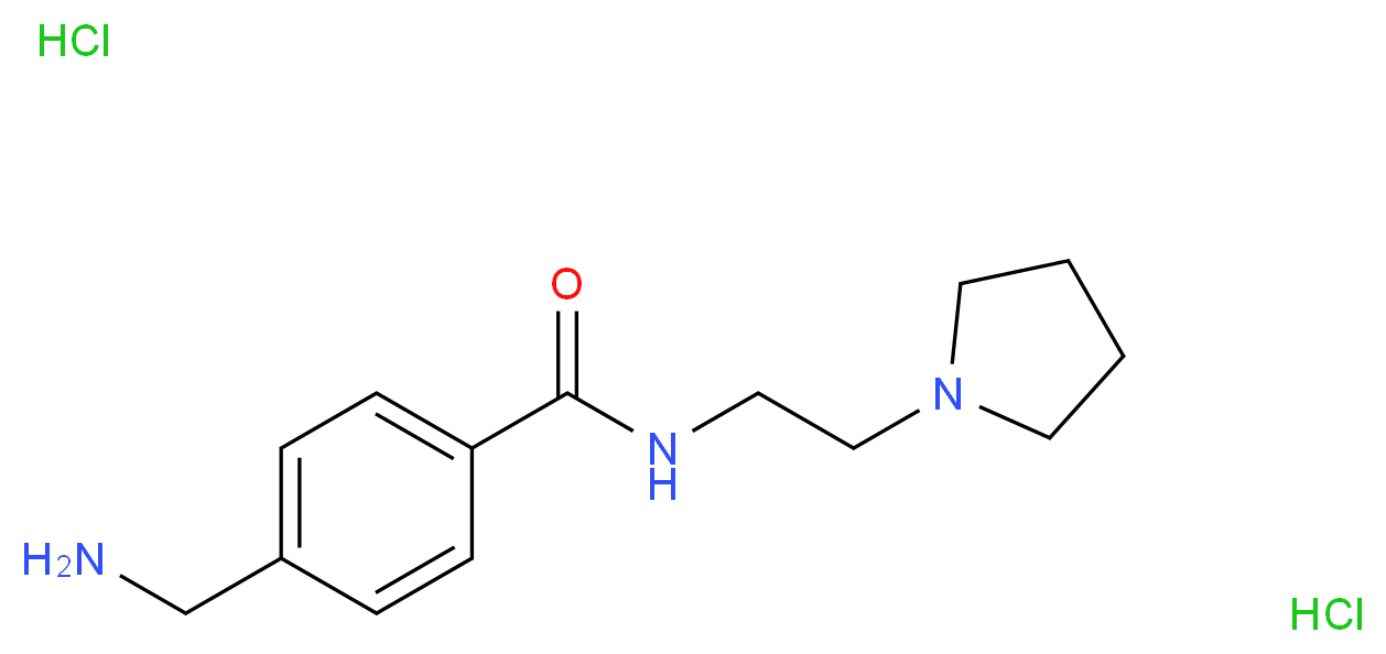 4-(aminomethyl)-N-[2-(pyrrolidin-1-yl)ethyl]benzamide dihydrochloride_Molecular_structure_CAS_)