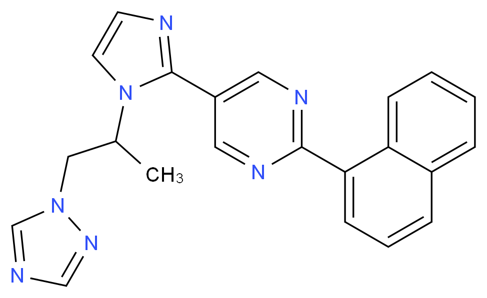 5-{1-[1-methyl-2-(1H-1,2,4-triazol-1-yl)ethyl]-1H-imidazol-2-yl}-2-(1-naphthyl)pyrimidine_Molecular_structure_CAS_)