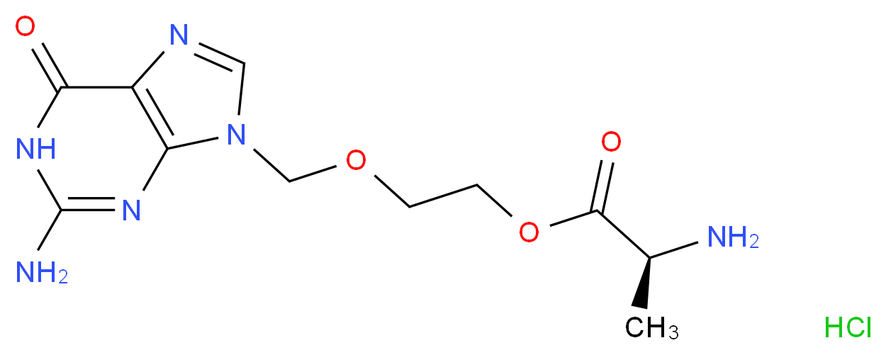 9-[[2-(α-L-Alanyloxy)ethoxy]methyl]guanine Hydrochloride_Molecular_structure_CAS_84499-63-8)