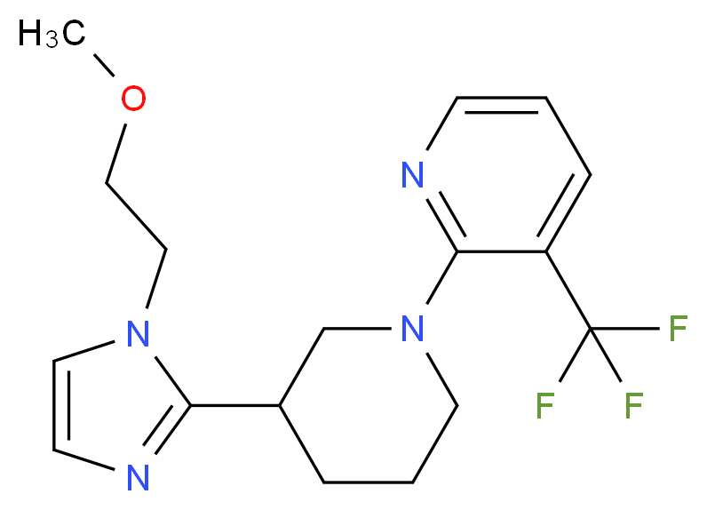 2-{3-[1-(2-methoxyethyl)-1H-imidazol-2-yl]-1-piperidinyl}-3-(trifluoromethyl)pyridine_Molecular_structure_CAS_)