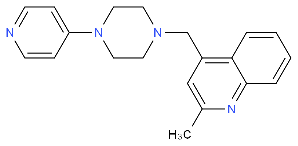 2-methyl-4-{[4-(4-pyridinyl)-1-piperazinyl]methyl}quinoline_Molecular_structure_CAS_)