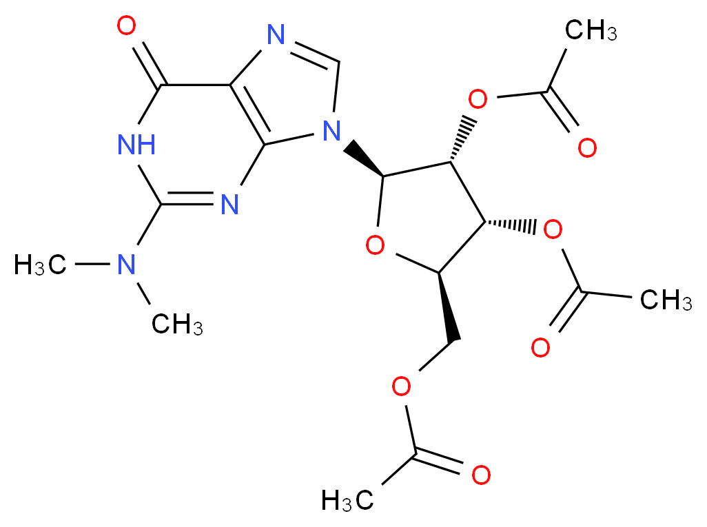 2',3',5'-Tri-O-acetyl-2N,2N-dimethyl Guanosine_Molecular_structure_CAS_73196-87-9)