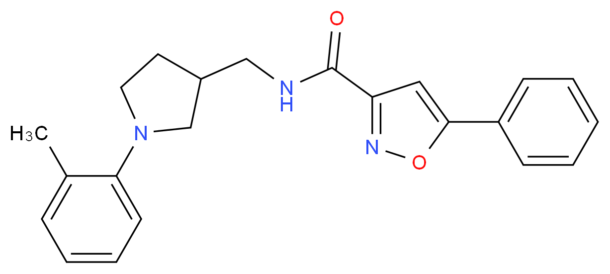 N-{[1-(2-methylphenyl)-3-pyrrolidinyl]methyl}-5-phenyl-3-isoxazolecarboxamide_Molecular_structure_CAS_)
