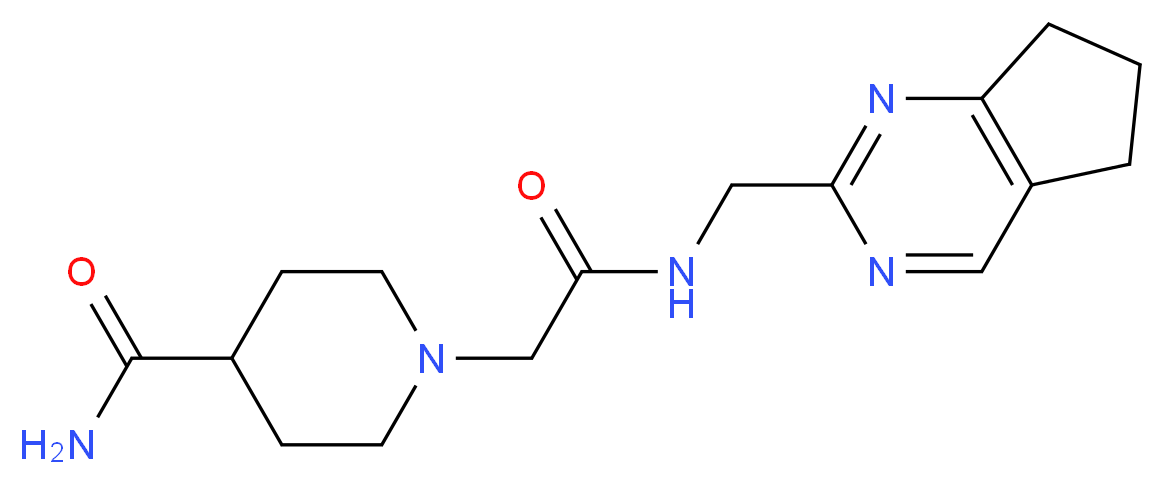 1-{2-[(6,7-dihydro-5H-cyclopenta[d]pyrimidin-2-ylmethyl)amino]-2-oxoethyl}-4-piperidinecarboxamide_Molecular_structure_CAS_)