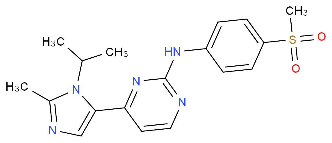 4-(2-methyl-1-isopropyl-1h-imidazol-5-yl)-n-(4-(methylsulfonyl)phenyl)-2-pyrimidinamine_Molecular_structure_CAS_602306-29-6)