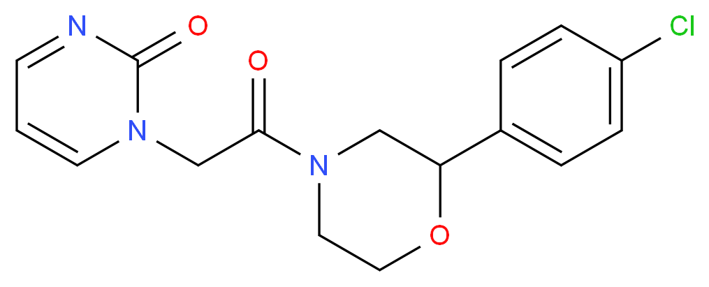 1-{2-[2-(4-chlorophenyl)morpholin-4-yl]-2-oxoethyl}pyrimidin-2(1H)-one_Molecular_structure_CAS_)