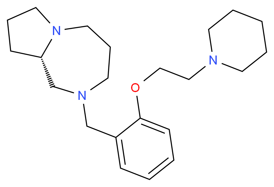 (9aS)-2-[2-(2-piperidin-1-ylethoxy)benzyl]octahydro-1H-pyrrolo[1,2-a][1,4]diazepine_Molecular_structure_CAS_)