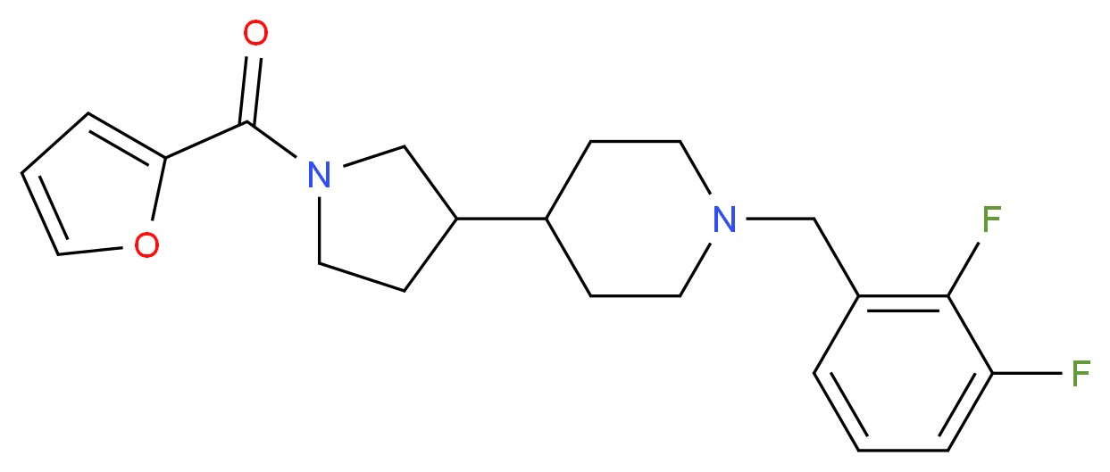 1-(2,3-difluorobenzyl)-4-[1-(2-furoyl)-3-pyrrolidinyl]piperidine_Molecular_structure_CAS_)