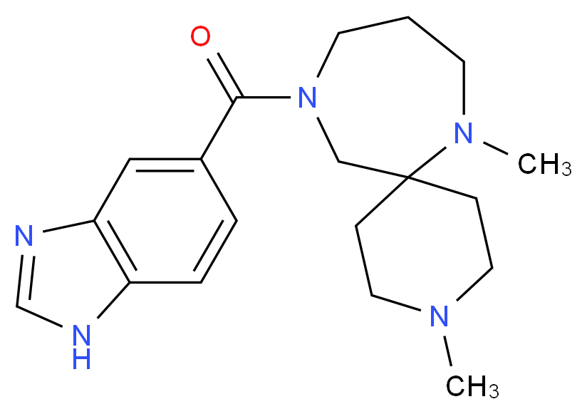 11-(1H-benzimidazol-5-ylcarbonyl)-3,7-dimethyl-3,7,11-triazaspiro[5.6]dodecane_Molecular_structure_CAS_)