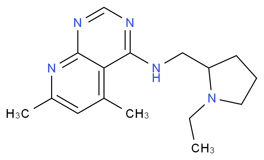 N-[(1-ethylpyrrolidin-2-yl)methyl]-5,7-dimethylpyrido[2,3-d]pyrimidin-4-amine_Molecular_structure_CAS_)