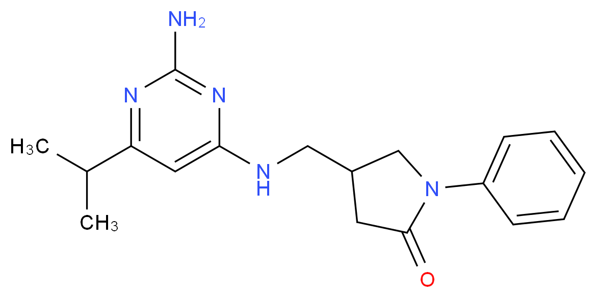 4-{[(2-amino-6-isopropylpyrimidin-4-yl)amino]methyl}-1-phenylpyrrolidin-2-one_Molecular_structure_CAS_)
