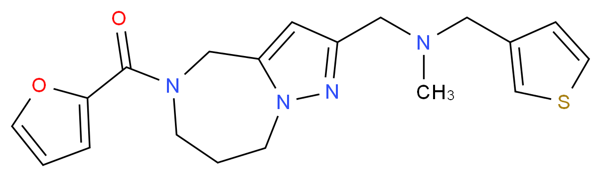 1-[5-(2-furoyl)-5,6,7,8-tetrahydro-4H-pyrazolo[1,5-a][1,4]diazepin-2-yl]-N-methyl-N-(3-thienylmethyl)methanamine_Molecular_structure_CAS_)