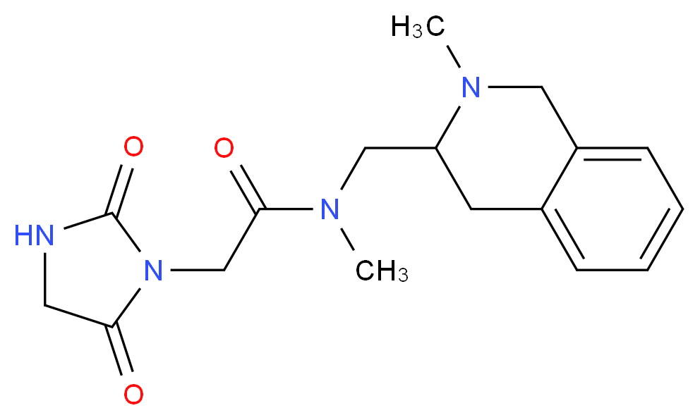 2-(2,5-dioxo-1-imidazolidinyl)-N-methyl-N-[(2-methyl-1,2,3,4-tetrahydro-3-isoquinolinyl)methyl]acetamide_Molecular_structure_CAS_)