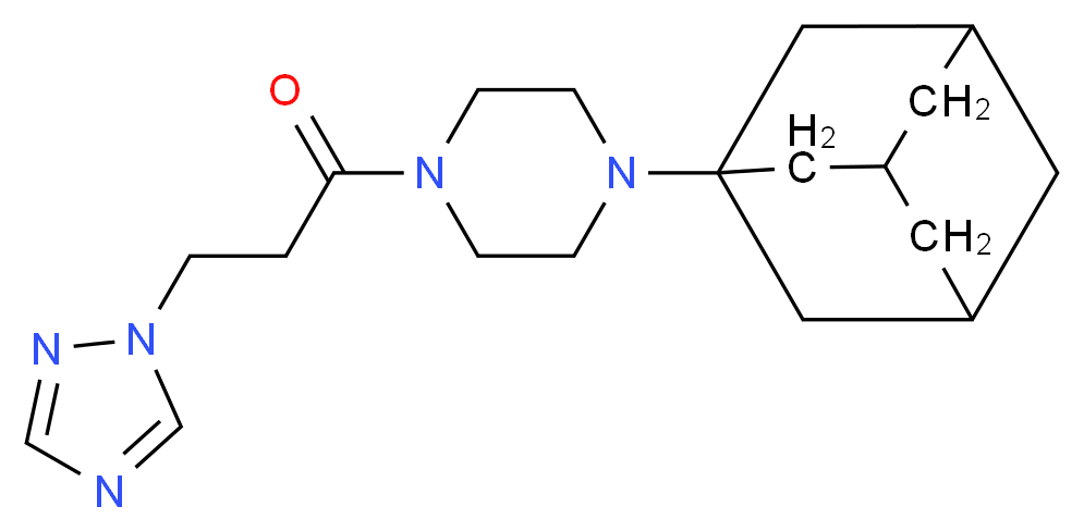 1-(1-adamantyl)-4-[3-(1H-1,2,4-triazol-1-yl)propanoyl]piperazine_Molecular_structure_CAS_)