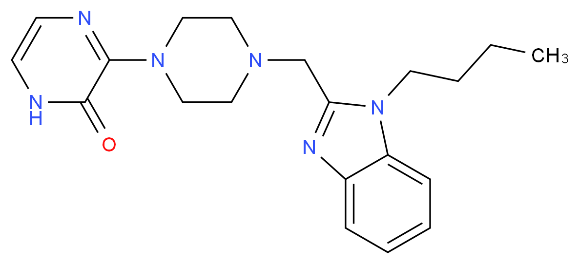 3-{4-[(1-butyl-1H-benzimidazol-2-yl)methyl]piperazin-1-yl}pyrazin-2(1H)-one_Molecular_structure_CAS_)