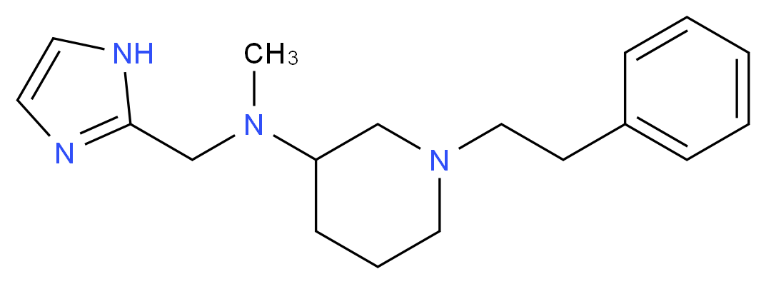 N-(1H-imidazol-2-ylmethyl)-N-methyl-1-(2-phenylethyl)-3-piperidinamine_Molecular_structure_CAS_)