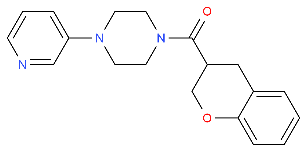 1-(3,4-dihydro-2H-chromen-3-ylcarbonyl)-4-pyridin-3-ylpiperazine_Molecular_structure_CAS_)