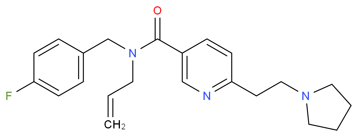 N-allyl-N-(4-fluorobenzyl)-6-(2-pyrrolidin-1-ylethyl)nicotinamide_Molecular_structure_CAS_)