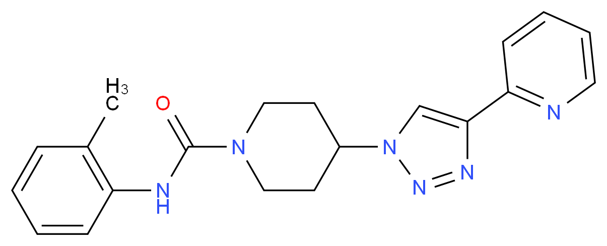 N-(2-methylphenyl)-4-(4-pyridin-2-yl-1H-1,2,3-triazol-1-yl)piperidine-1-carboxamide_Molecular_structure_CAS_)