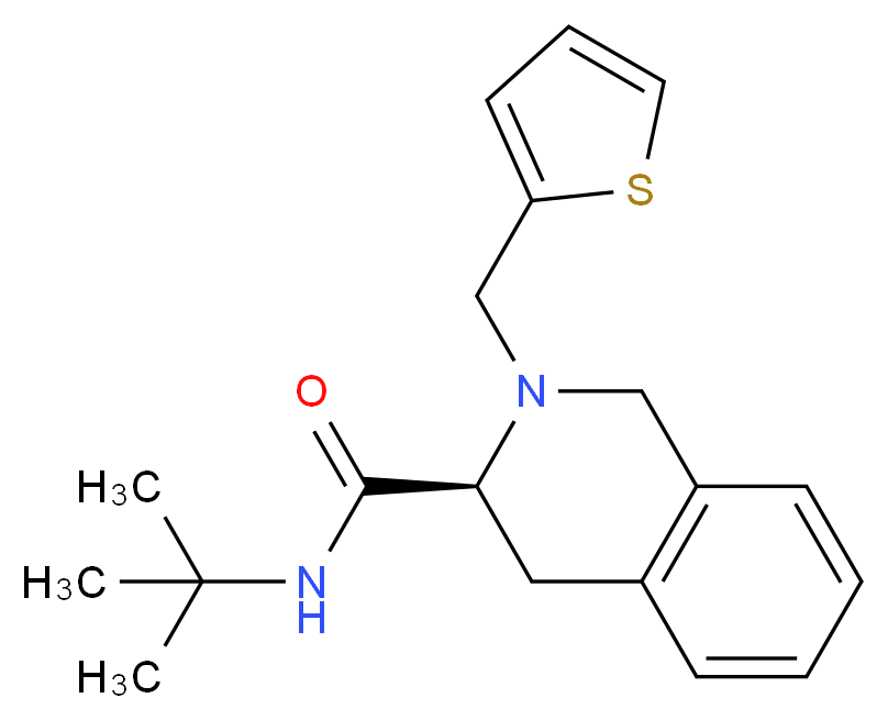 (3S)-N-(tert-butyl)-2-(2-thienylmethyl)-1,2,3,4-tetrahydro-3-isoquinolinecarboxamide_Molecular_structure_CAS_)