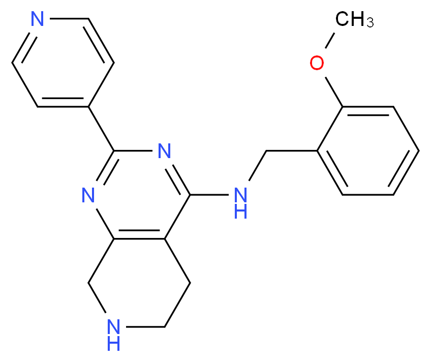 N-(2-methoxybenzyl)-2-pyridin-4-yl-5,6,7,8-tetrahydropyrido[3,4-d]pyrimidin-4-amine_Molecular_structure_CAS_)