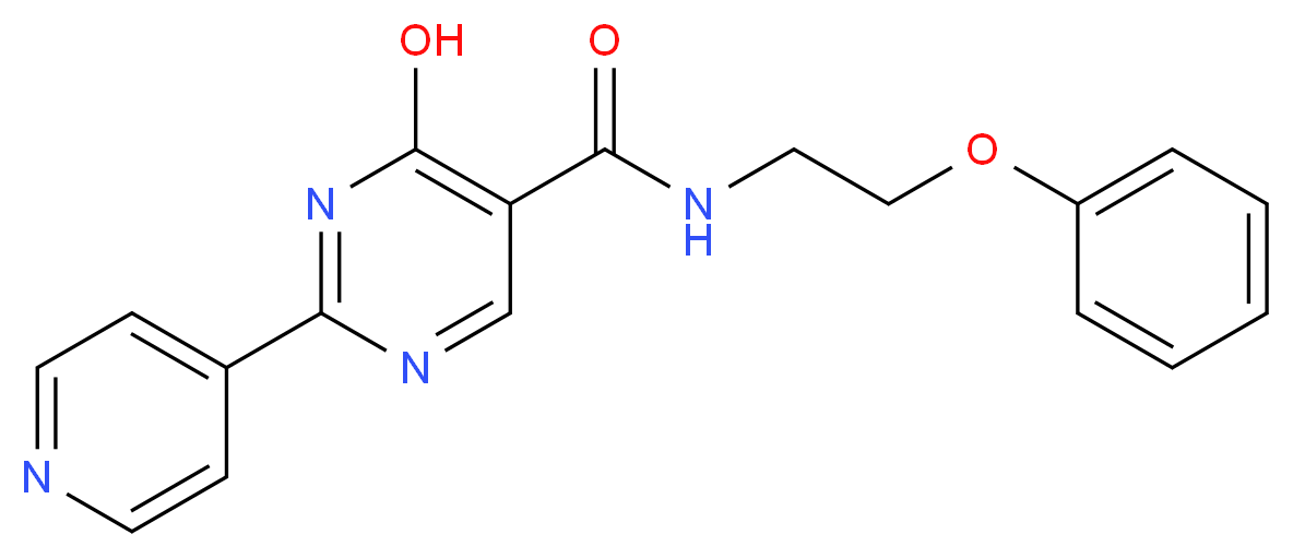 4-hydroxy-N-(2-phenoxyethyl)-2-pyridin-4-ylpyrimidine-5-carboxamide_Molecular_structure_CAS_)