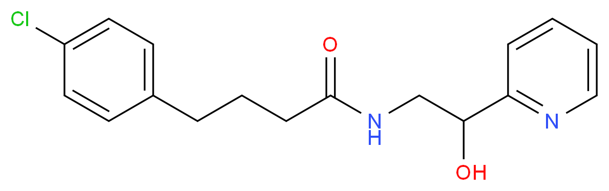4-(4-chlorophenyl)-N-[2-hydroxy-2-(2-pyridinyl)ethyl]butanamide_Molecular_structure_CAS_)