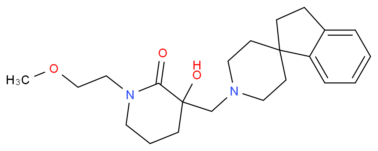 3-(2,3-dihydro-1'H-spiro[indene-1,4'-piperidin]-1'-ylmethyl)-3-hydroxy-1-(2-methoxyethyl)piperidin-2-one_Molecular_structure_CAS_)