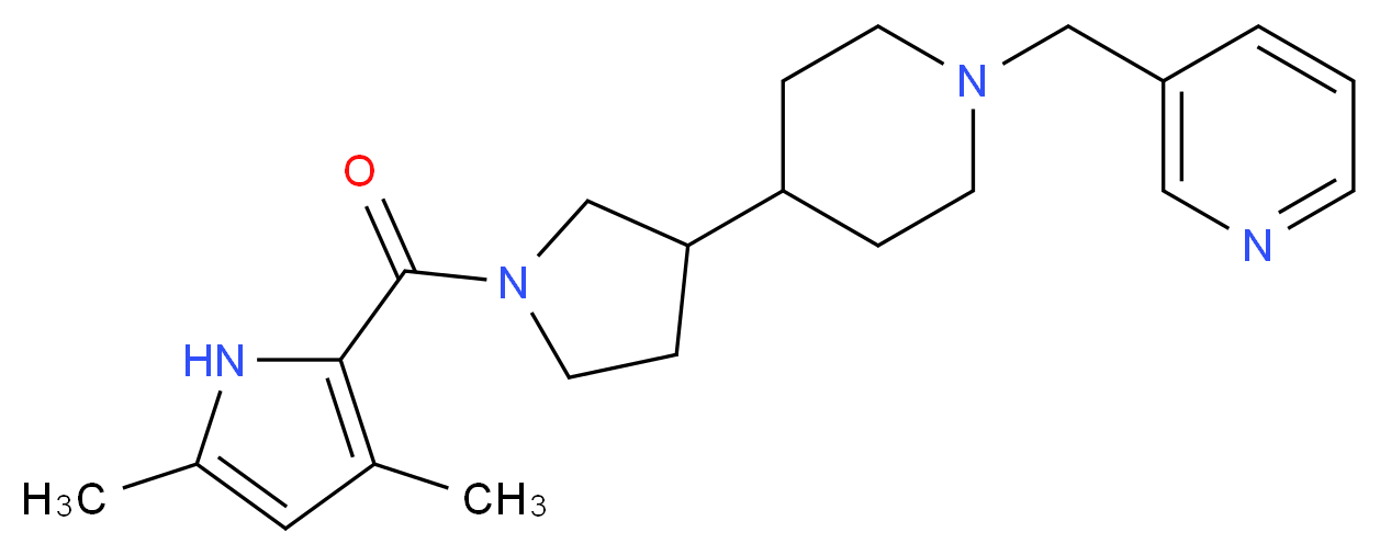 3-[(4-{1-[(3,5-dimethyl-1H-pyrrol-2-yl)carbonyl]-3-pyrrolidinyl}-1-piperidinyl)methyl]pyridine_Molecular_structure_CAS_)