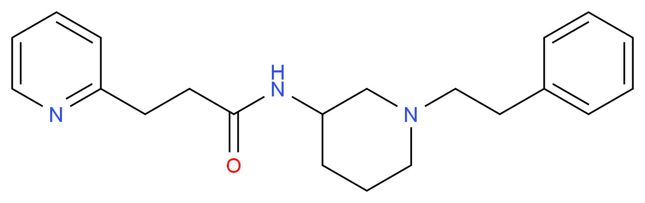 N-[1-(2-phenylethyl)-3-piperidinyl]-3-(2-pyridinyl)propanamide_Molecular_structure_CAS_)