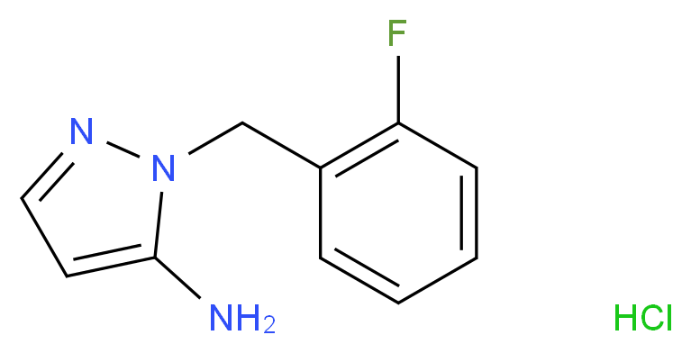 1-[(2-fluorophenyl)methyl]-1H-pyrazol-5-amine hydrochloride_Molecular_structure_CAS_)
