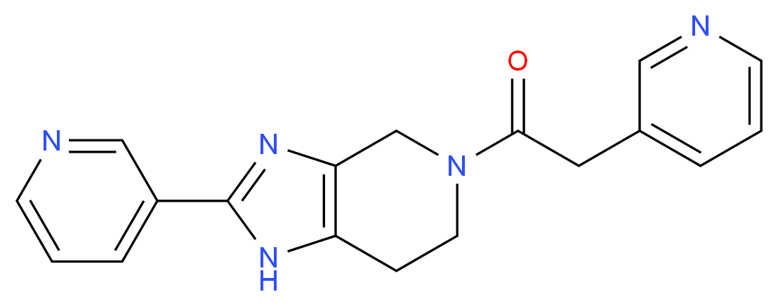 2-pyridin-3-yl-5-(pyridin-3-ylacetyl)-4,5,6,7-tetrahydro-1H-imidazo[4,5-c]pyridine_Molecular_structure_CAS_)