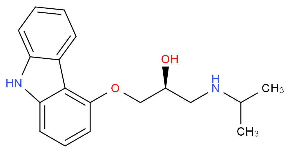 (2S)-1-(9H-Carbazol-4-yloxy)-3-(isopropylamino)propan-2-ol_Molecular_structure_CAS_)