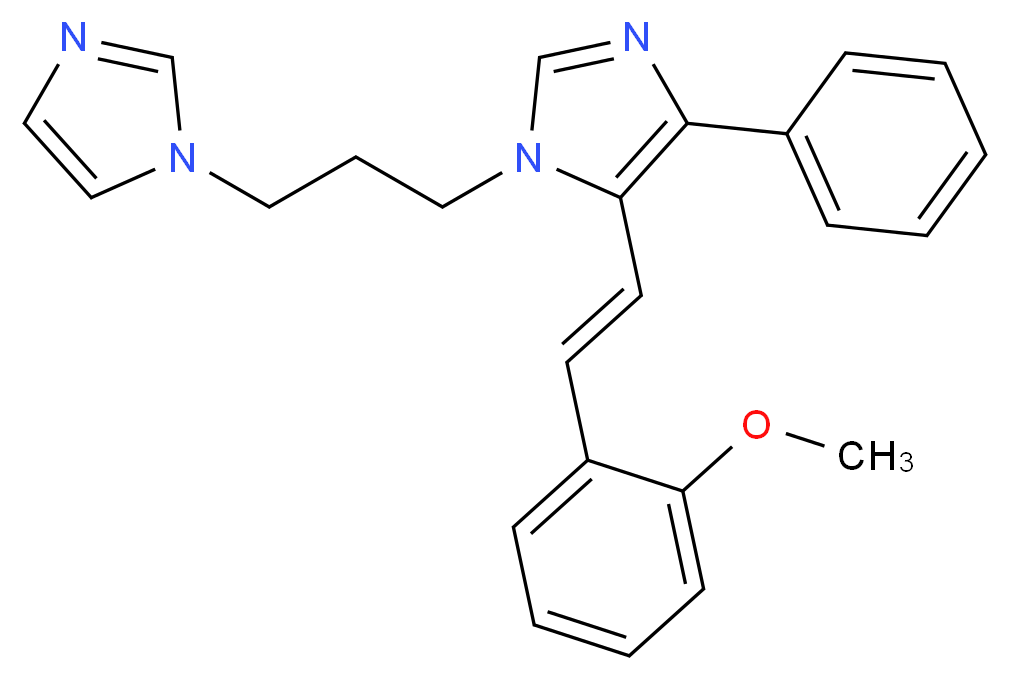 1-[3-(1H-imidazol-1-yl)propyl]-5-[(E)-2-(2-methoxyphenyl)vinyl]-4-phenyl-1H-imidazole_Molecular_structure_CAS_)