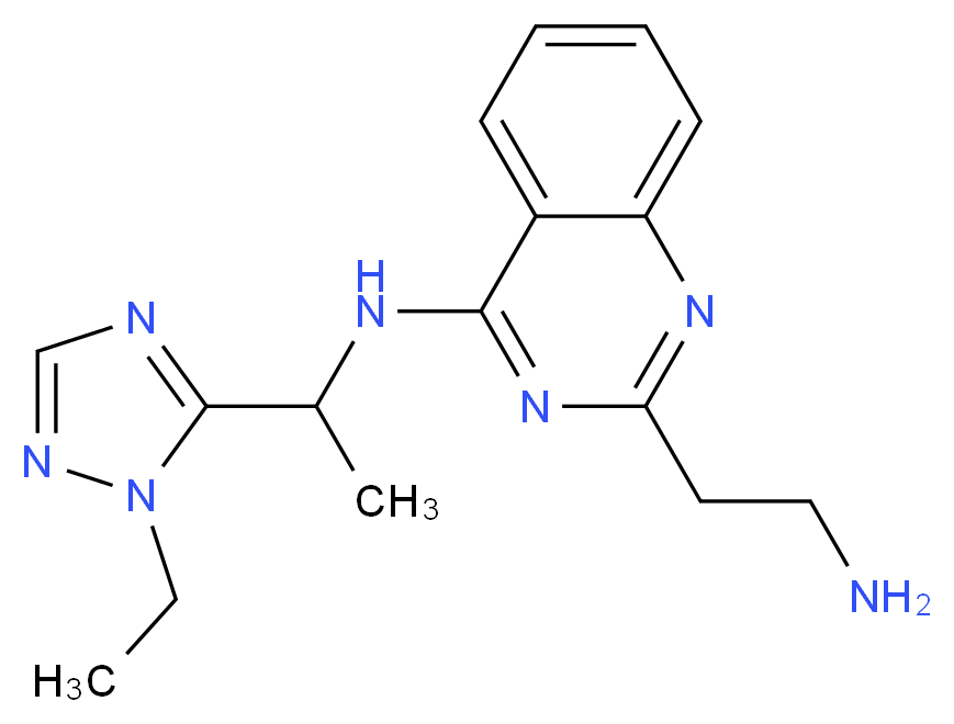 2-(2-aminoethyl)-N-[1-(1-ethyl-1H-1,2,4-triazol-5-yl)ethyl]quinazolin-4-amine_Molecular_structure_CAS_)