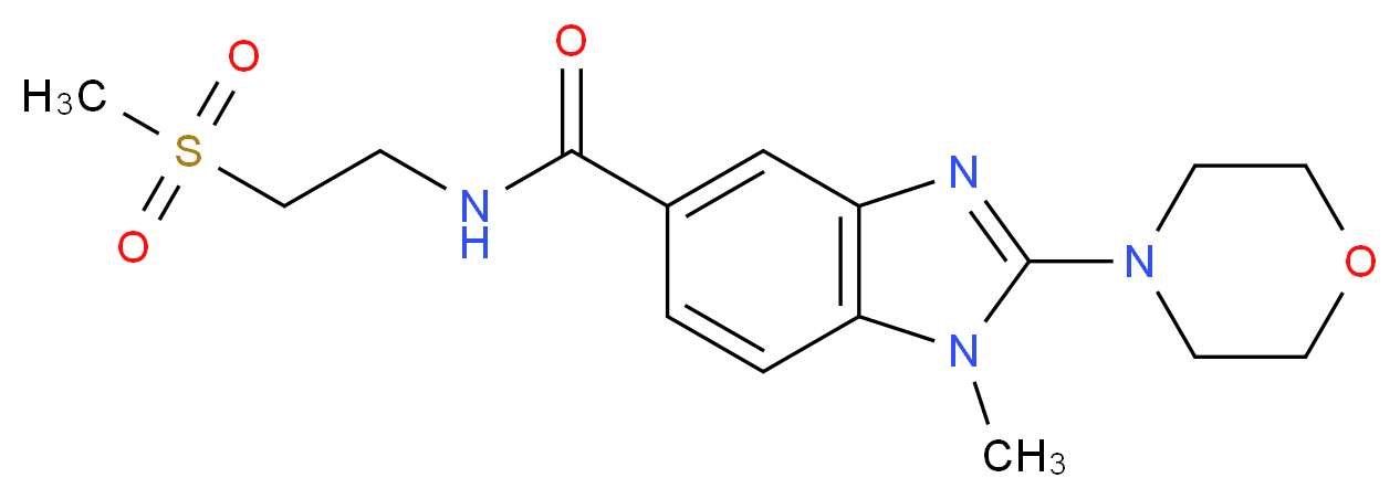 1-methyl-N-[2-(methylsulfonyl)ethyl]-2-(4-morpholinyl)-1H-benzimidazole-5-carboxamide_Molecular_structure_CAS_)