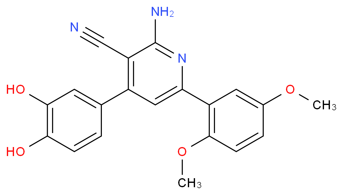 2-amino-4-(3,4-dihydroxyphenyl)-6-(2,5-dimethoxyphenyl)nicotinonitrile_Molecular_structure_CAS_)