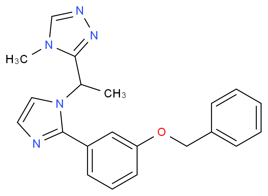 3-(1-{2-[3-(benzyloxy)phenyl]-1H-imidazol-1-yl}ethyl)-4-methyl-4H-1,2,4-triazole_Molecular_structure_CAS_)