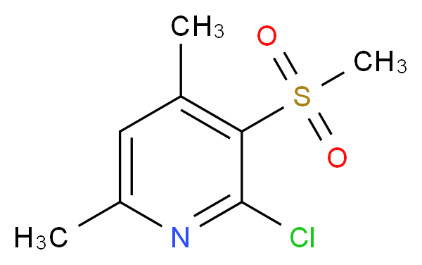 2-Chloro-4,6-dimethyl-3-(methylsulfonyl)pyridine_Molecular_structure_CAS_)