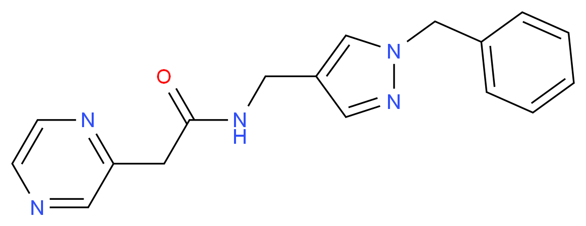 N-[(1-benzyl-1H-pyrazol-4-yl)methyl]-2-pyrazin-2-ylacetamide_Molecular_structure_CAS_)