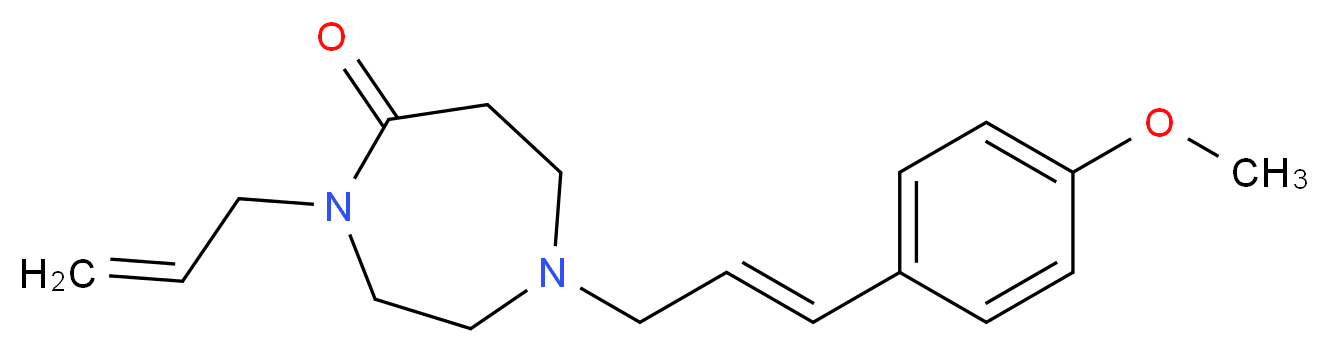 4-allyl-1-[(2E)-3-(4-methoxyphenyl)-2-propen-1-yl]-1,4-diazepan-5-one_Molecular_structure_CAS_)