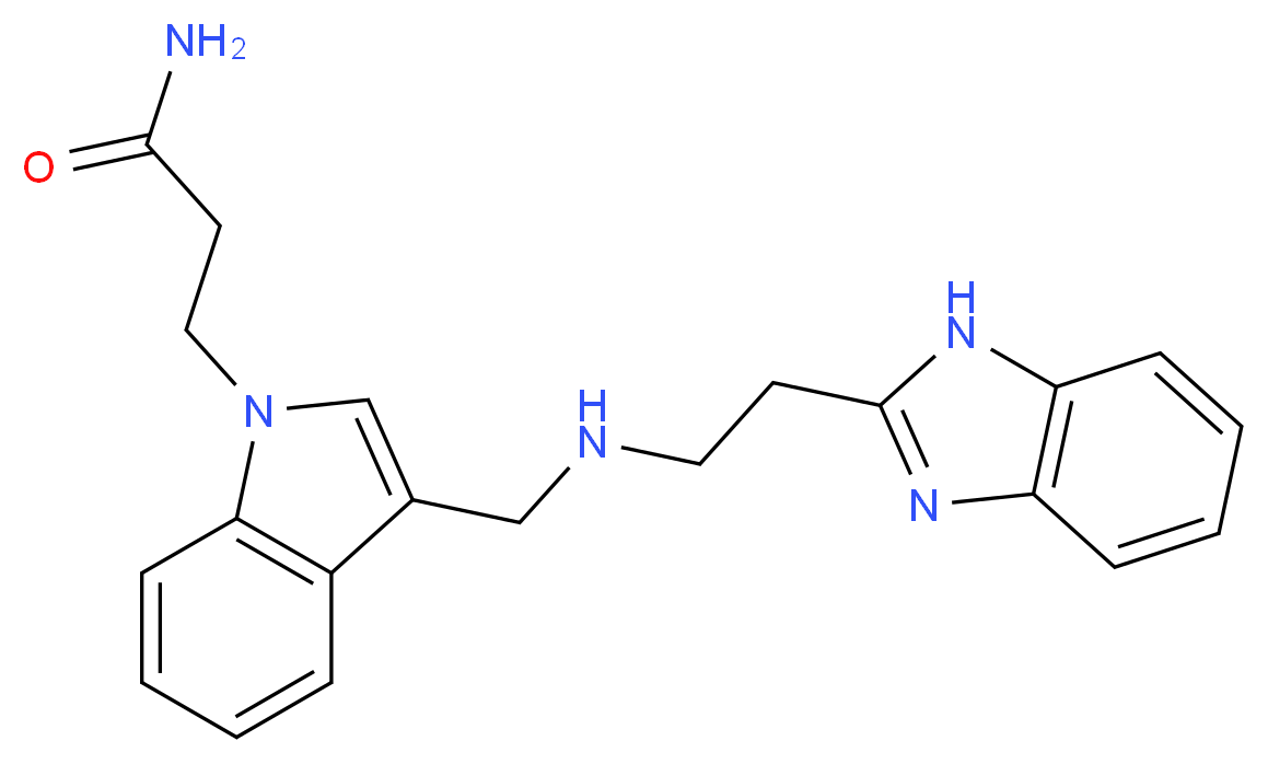3-[3-({[2-(1H-benzimidazol-2-yl)ethyl]amino}methyl)-1H-indol-1-yl]propanamide_Molecular_structure_CAS_)