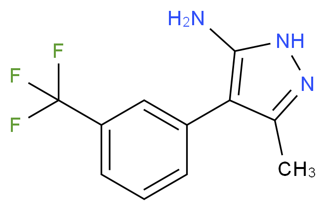 3-Methyl-4-[3-(trifluoromethyl)phenyl]-1H-pyrazol-5-amine_Molecular_structure_CAS_)