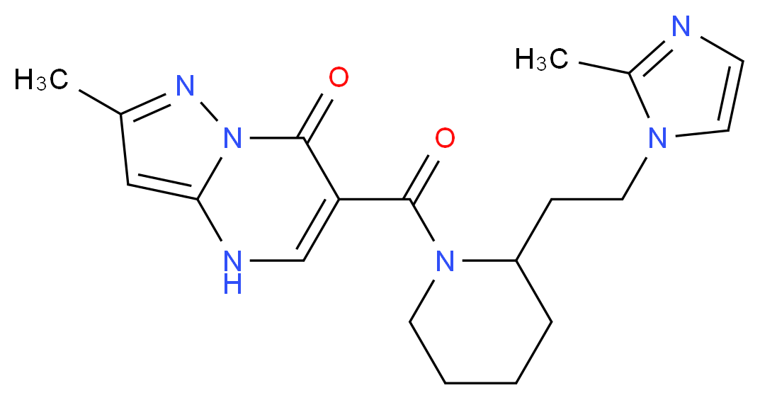 2-methyl-6-({2-[2-(2-methyl-1H-imidazol-1-yl)ethyl]-1-piperidinyl}carbonyl)pyrazolo[1,5-a]pyrimidin-7(4H)-one_Molecular_structure_CAS_)