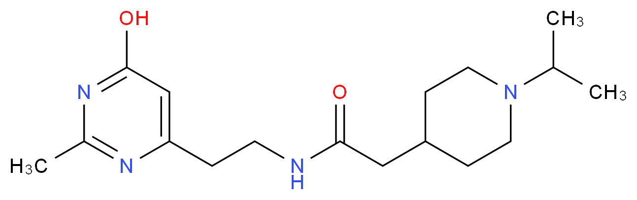 N-[2-(6-hydroxy-2-methyl-4-pyrimidinyl)ethyl]-2-(1-isopropyl-4-piperidinyl)acetamide_Molecular_structure_CAS_)