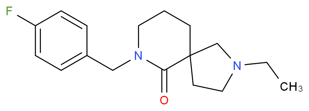 2-ethyl-7-(4-fluorobenzyl)-2,7-diazaspiro[4.5]decan-6-one_Molecular_structure_CAS_)