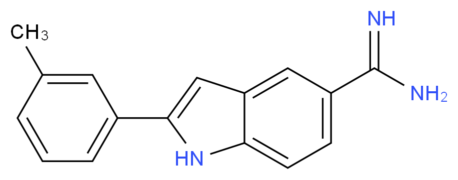 2-(3-METHYLPHENYL)-1H-INDOLE-5-CARBOXIMIDAMIDE_Molecular_structure_CAS_)