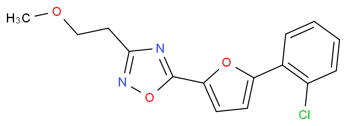5-[5-(2-chlorophenyl)-2-furyl]-3-(2-methoxyethyl)-1,2,4-oxadiazole_Molecular_structure_CAS_)