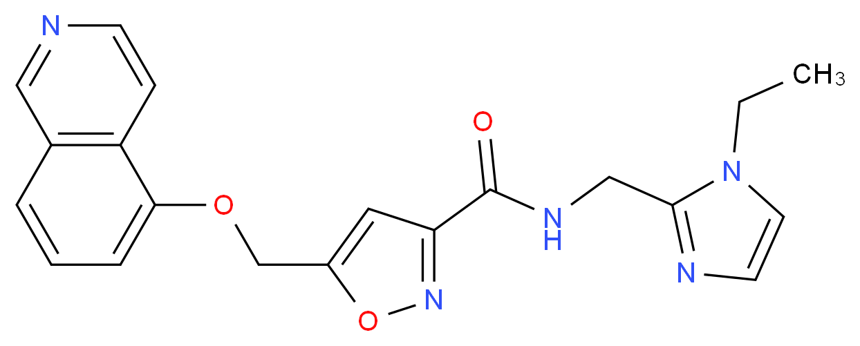 N-[(1-ethyl-1H-imidazol-2-yl)methyl]-5-[(5-isoquinolinyloxy)methyl]-3-isoxazolecarboxamide_Molecular_structure_CAS_)