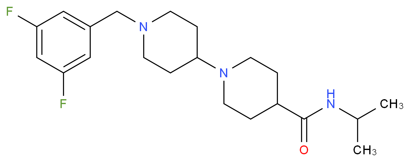 1'-(3,5-difluorobenzyl)-N-isopropyl-1,4'-bipiperidine-4-carboxamide_Molecular_structure_CAS_)